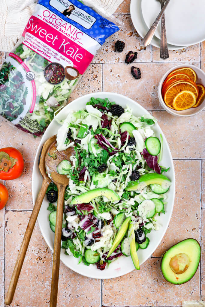 Blackberry & Avocado Sweet  Kale  Salad