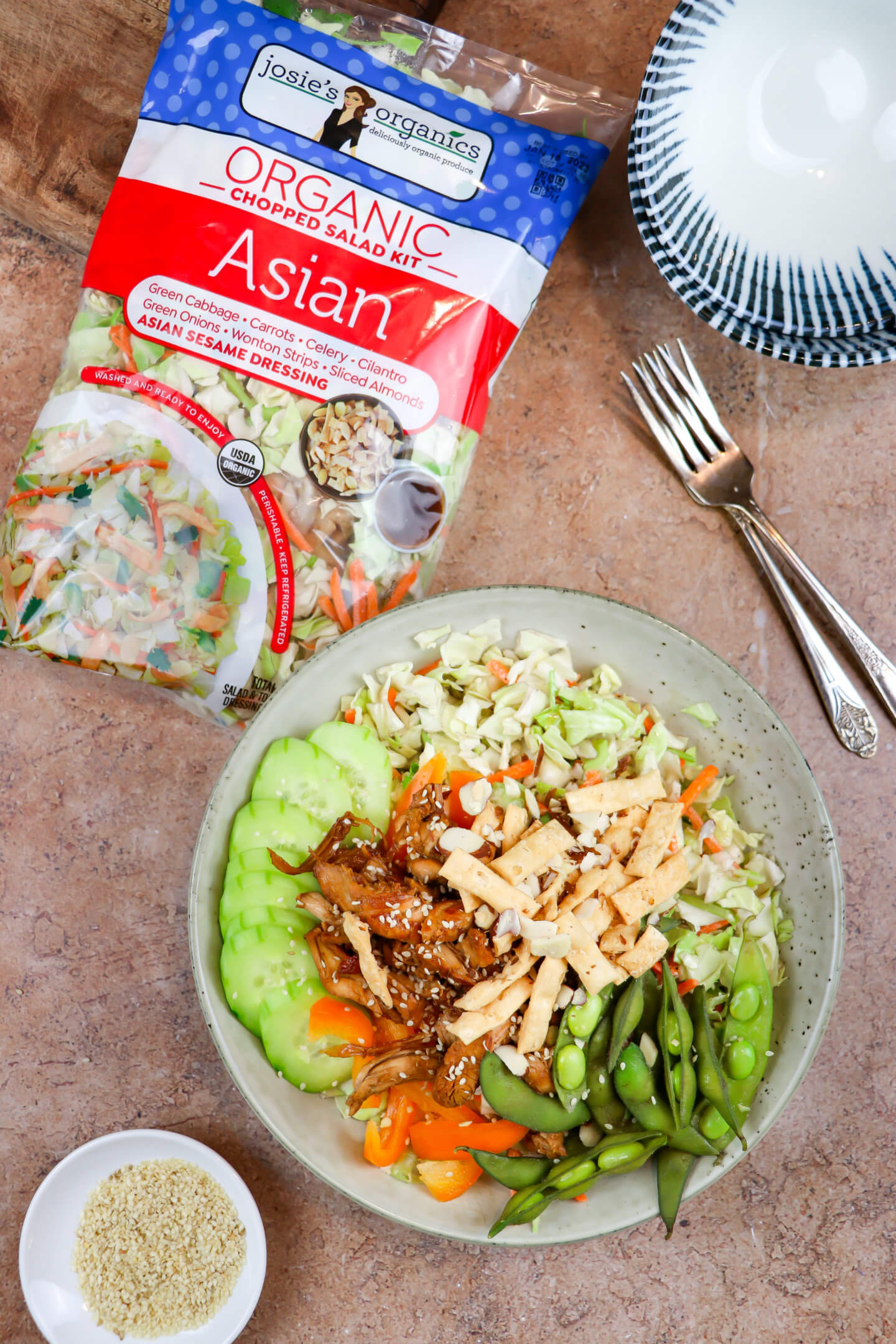Crunchy Thai Salad with Teriyaki Chicken