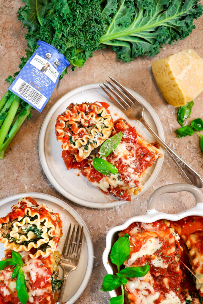 Mushroom & Kale Lasagna Roll Ups