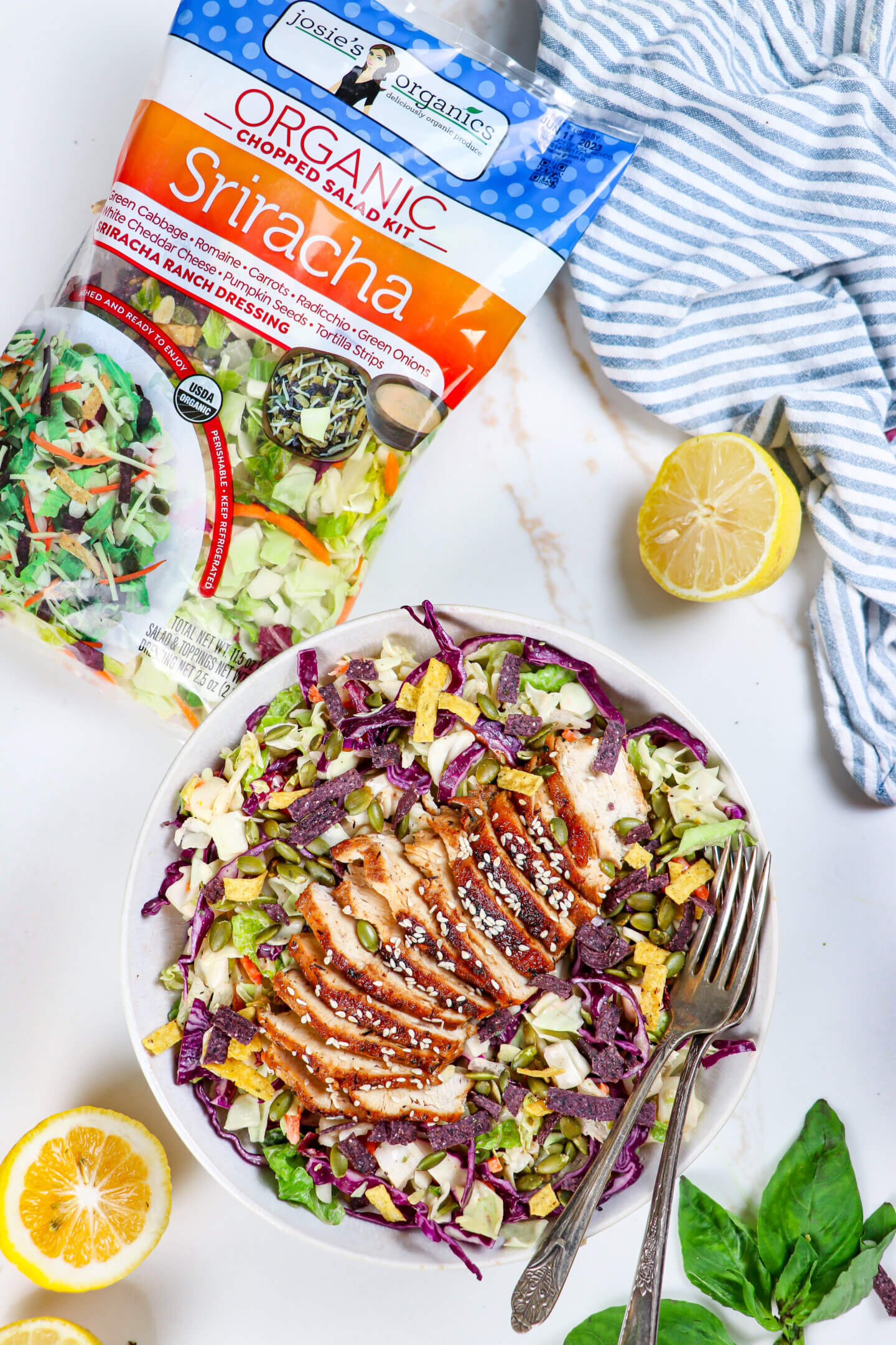 Ginger Sesame Chicken Chopped Salad