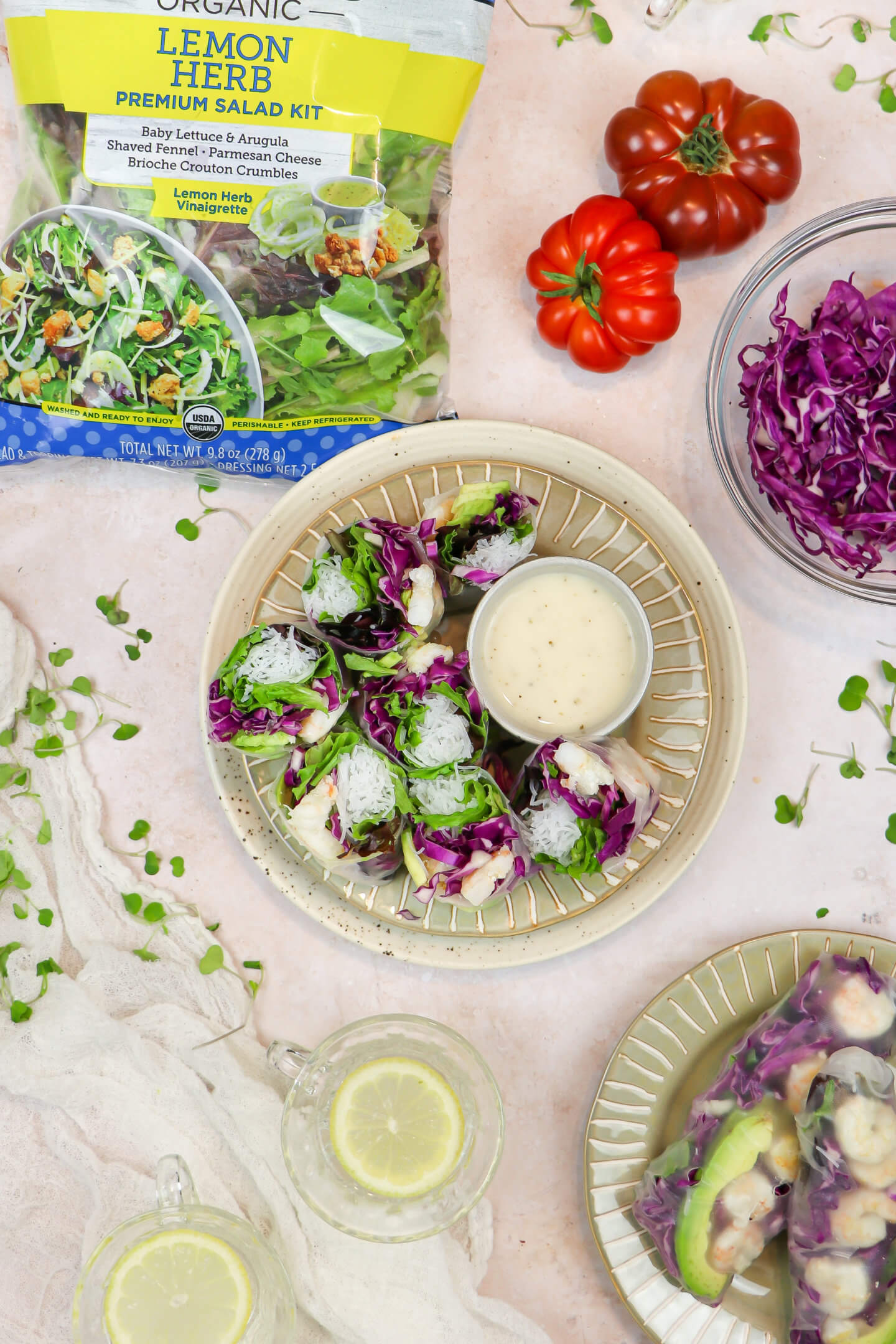 Lemon Herb & Shrimp Spring Rolls