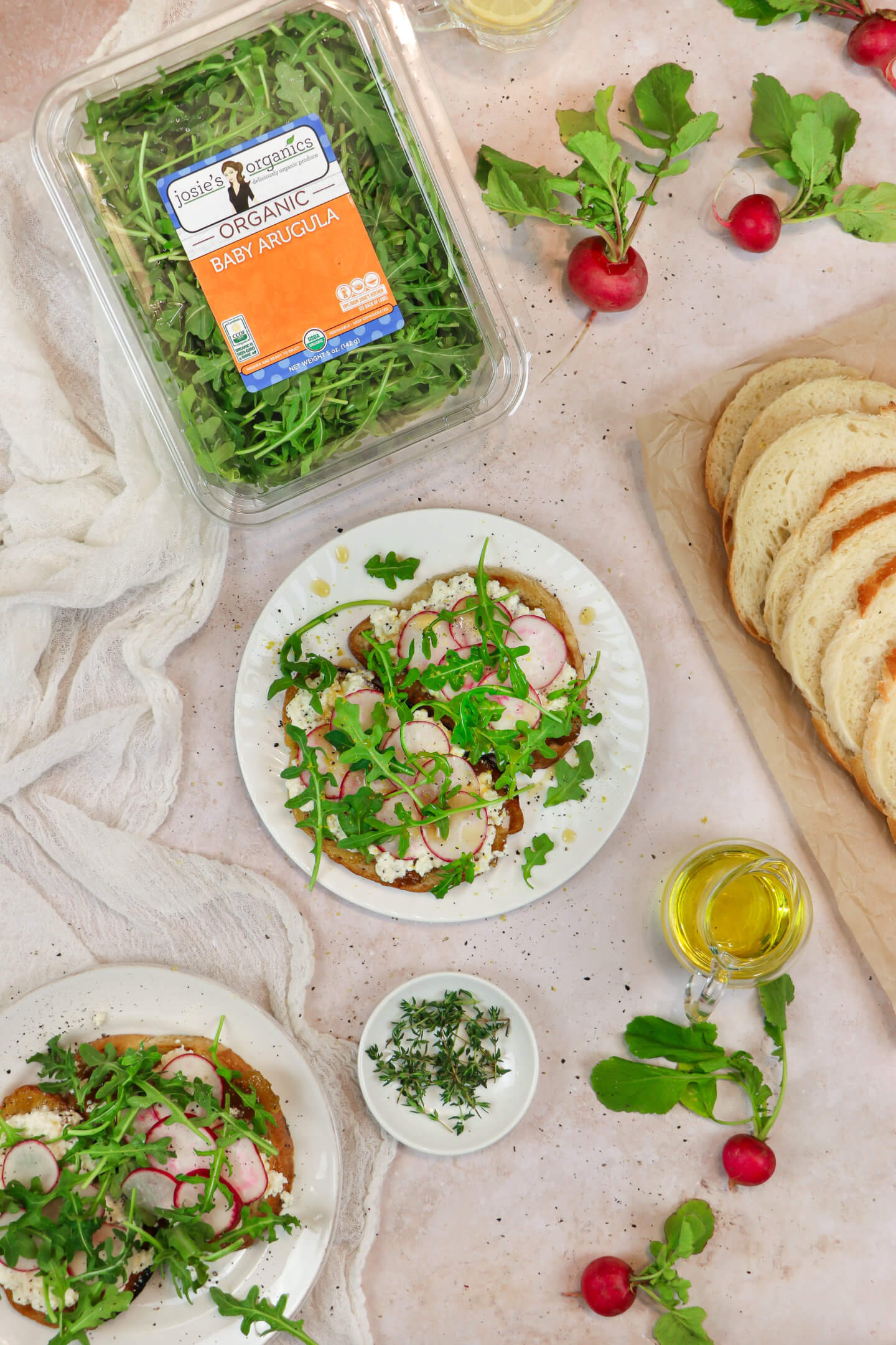 Maple & Lemon Whipped Ricotta Toast with Arugula