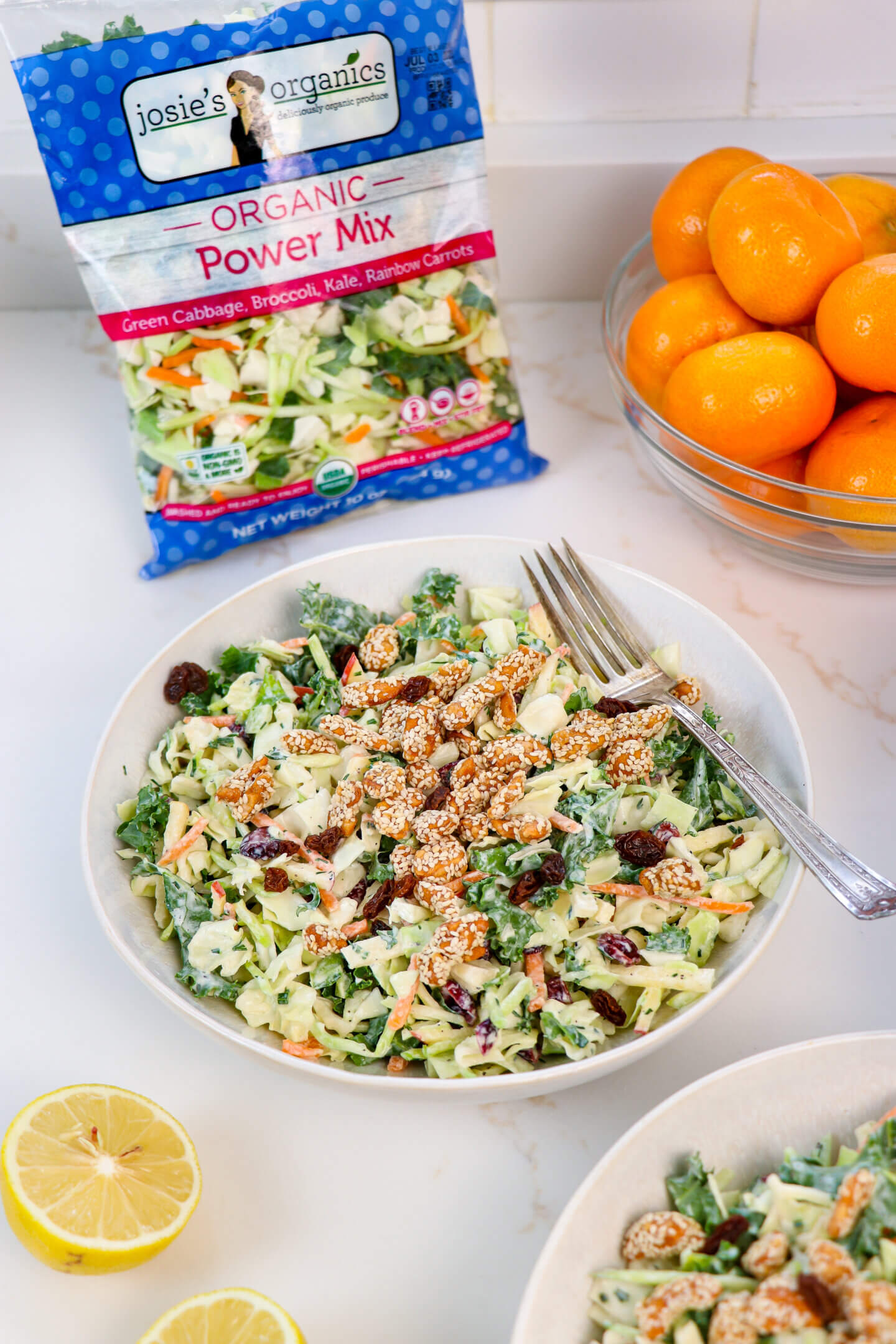 Creamy Apple & Sesame Cashew Power Mix Salad