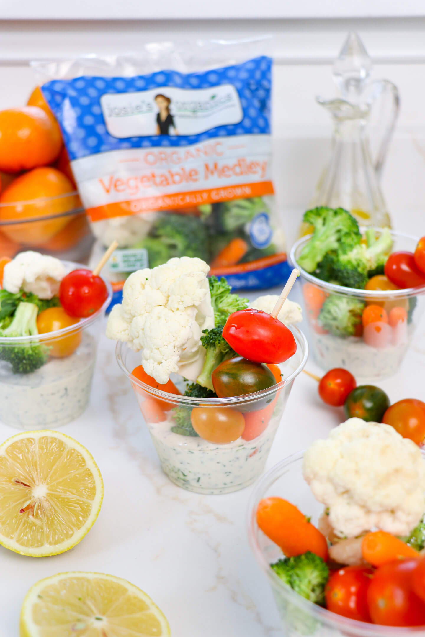 July Fourth Individual Veggie Cups