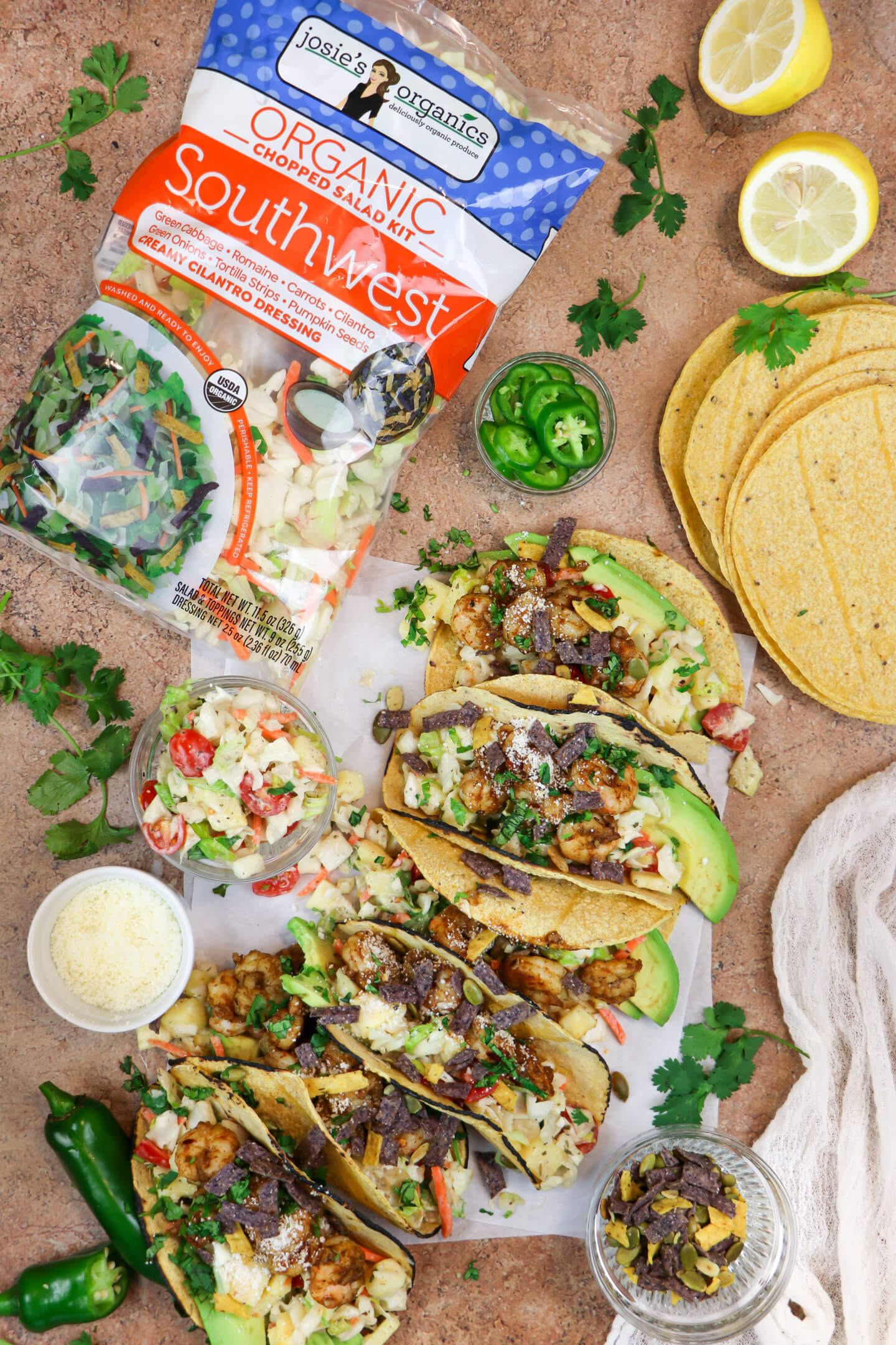 Juicy Shrimp Tacos with Pineapple Southwest Salsa