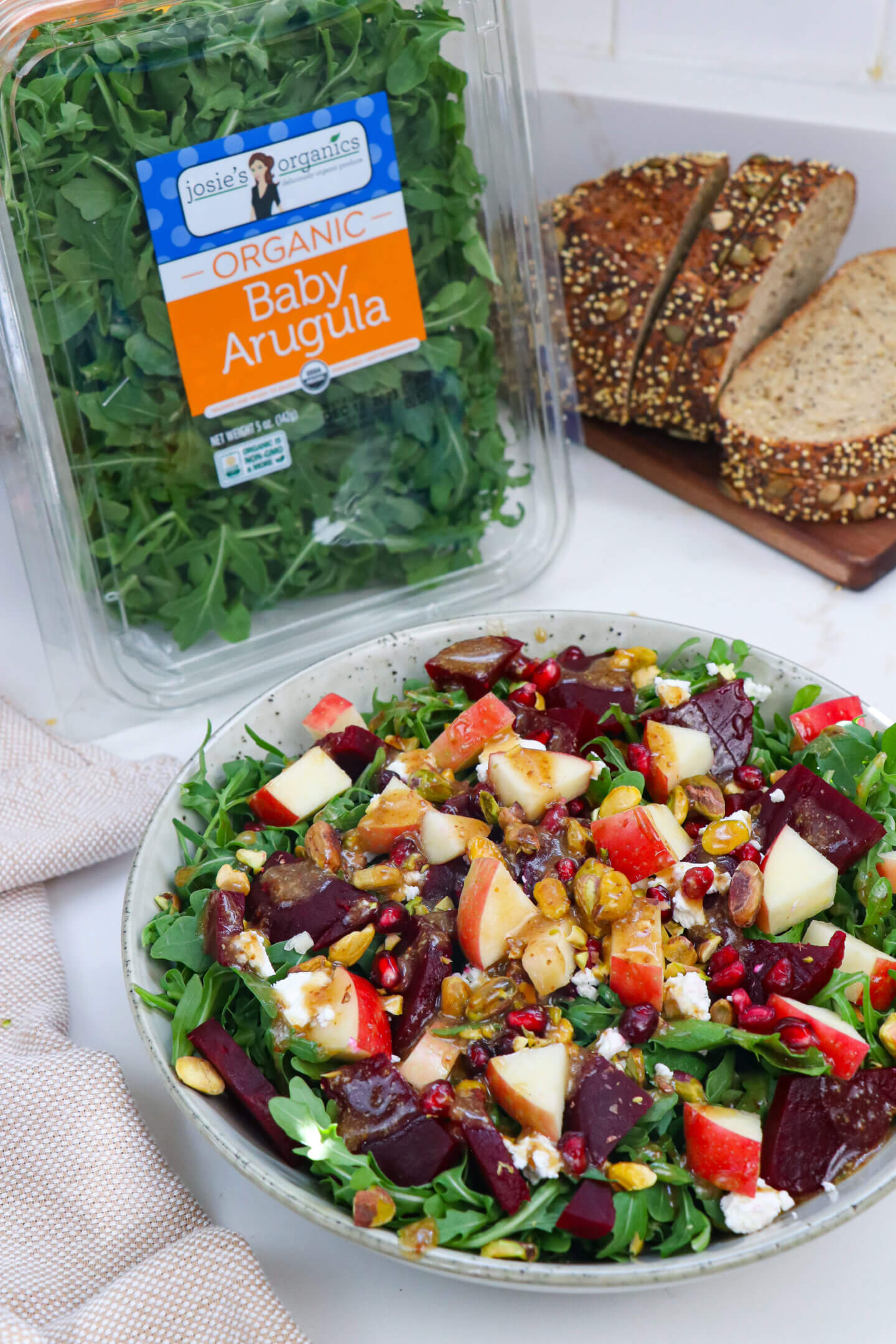 Marinated Beet & Apple Arugula Salad