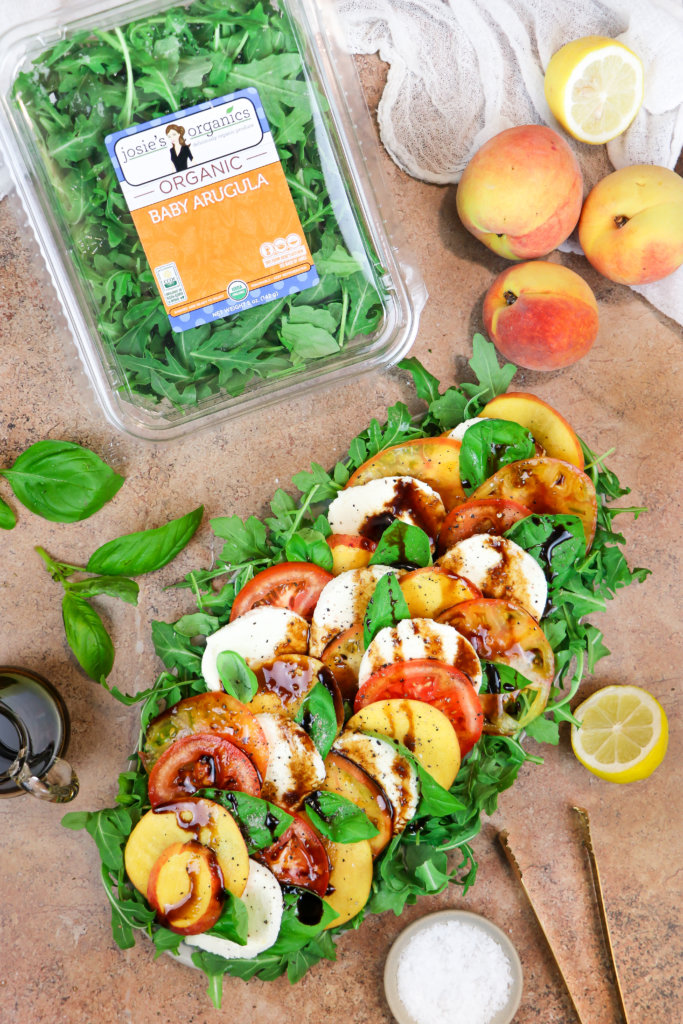 Peach & Arugula Caprese Salad