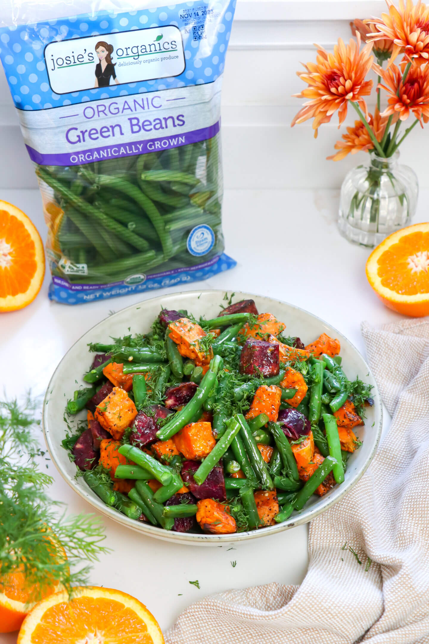 Roasted Sweet Potato & Green Bean Salad