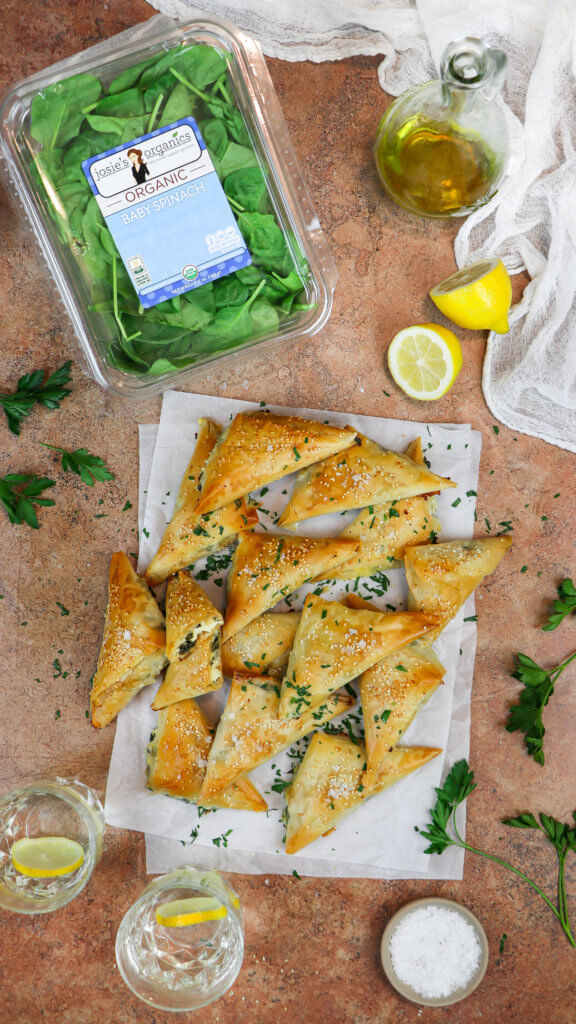 Spinach Spanakopita Triangles