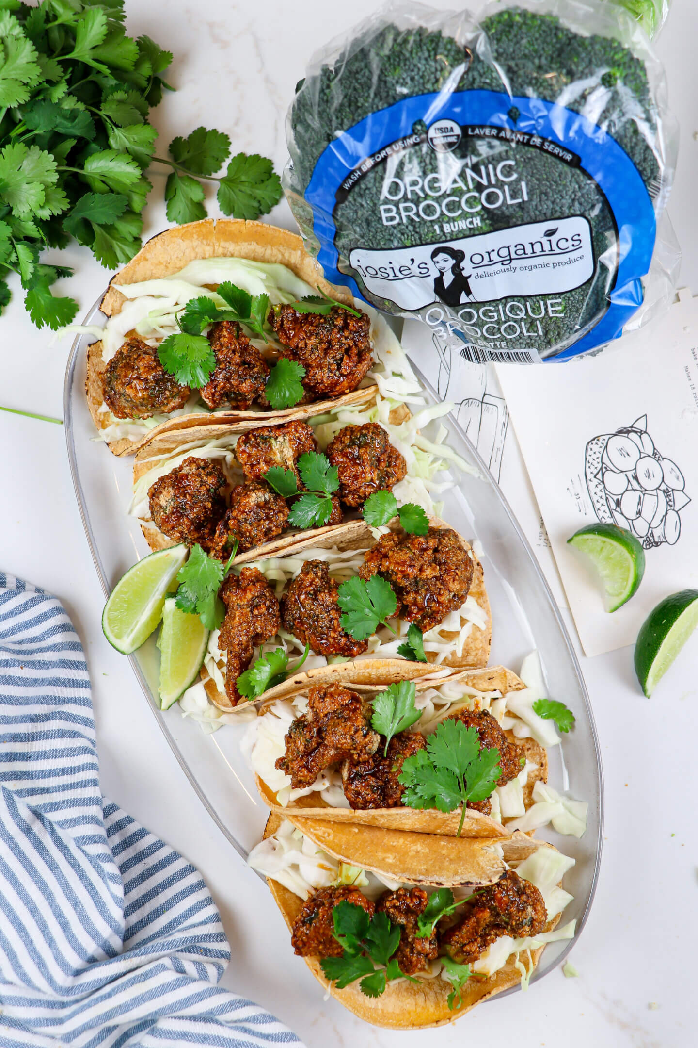 Vegan Crispy BBQ Broccoli Tacos