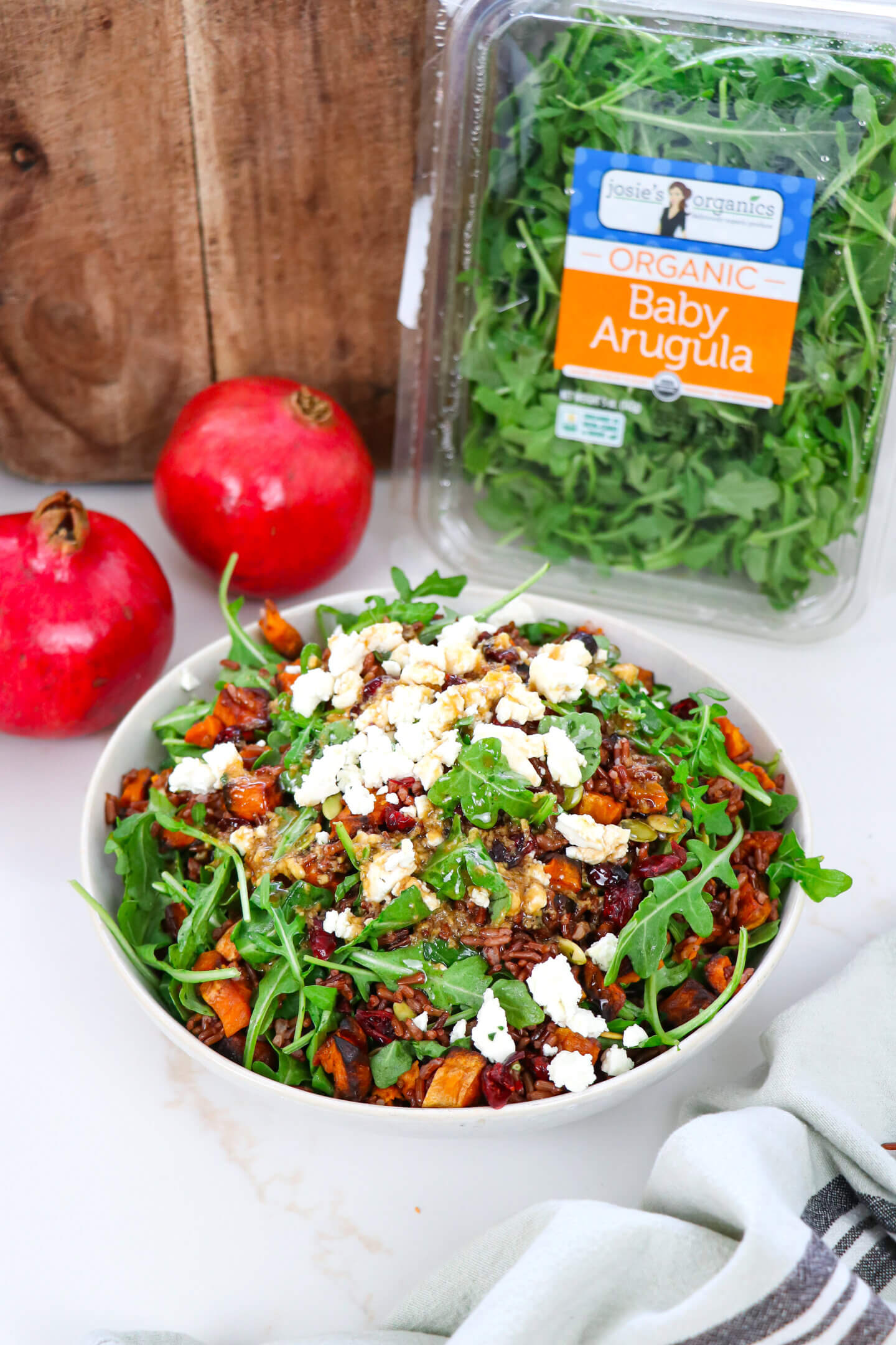 Sweet Potato, Ginger, & Wild Rice Arugula Salad