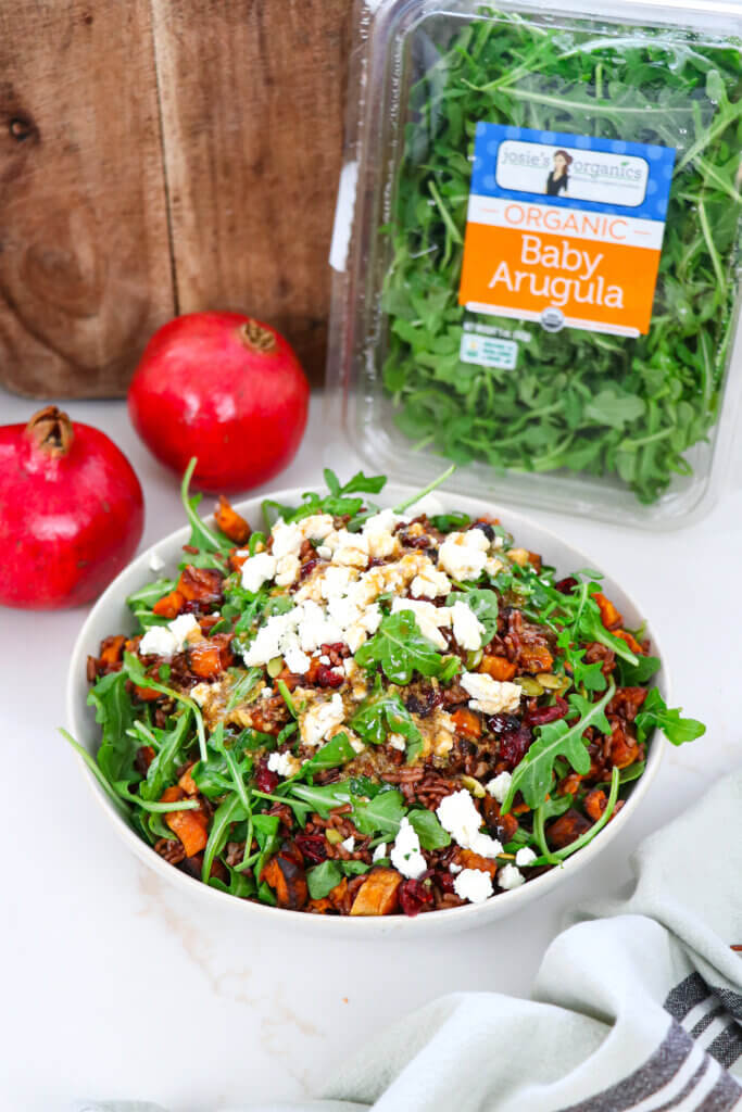 Sweet Potato, Ginger, & Wild Rice Arugula Salad